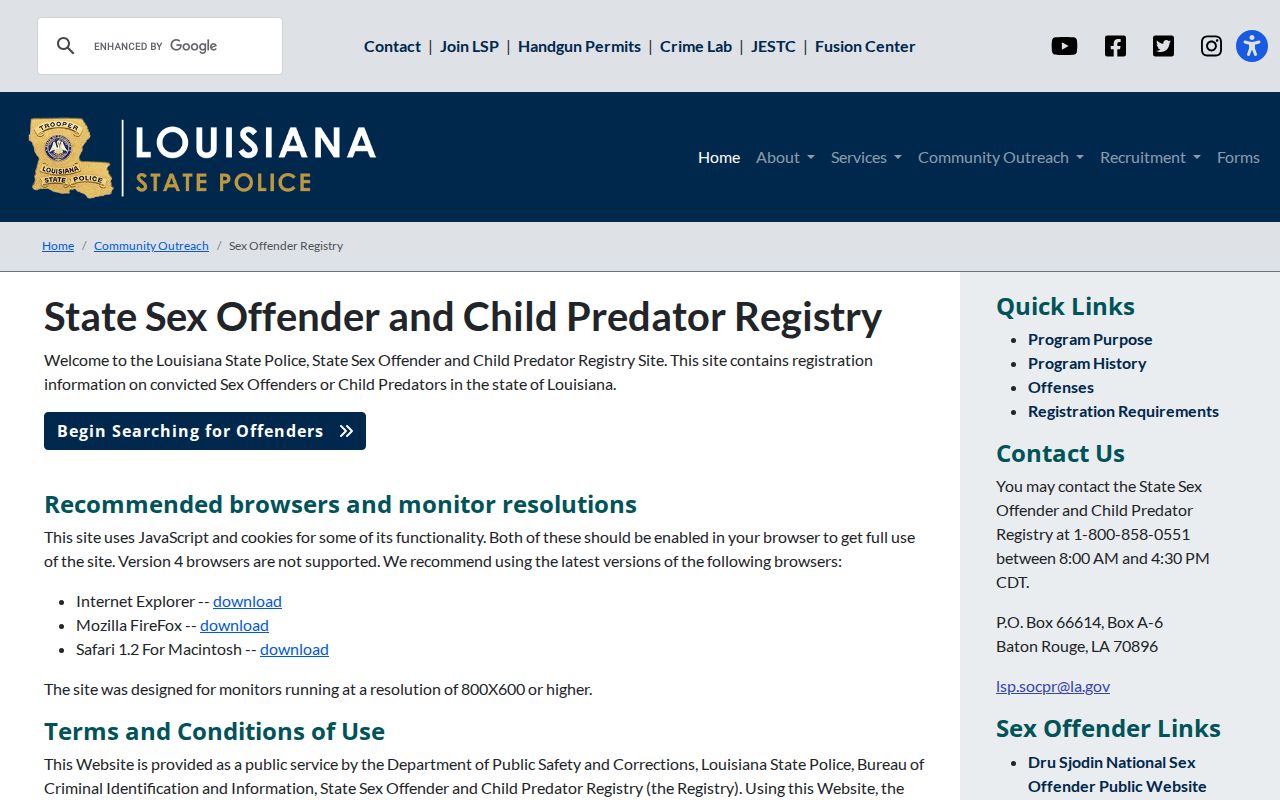 Iberville Parish released mugshot Louisiana official registry limitations
